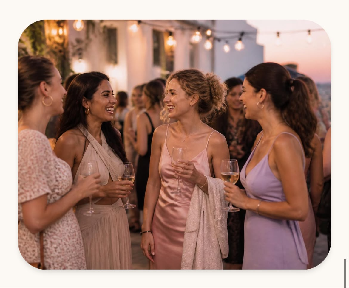 Women together at a Belle Aviv gathering in Tel Aviv