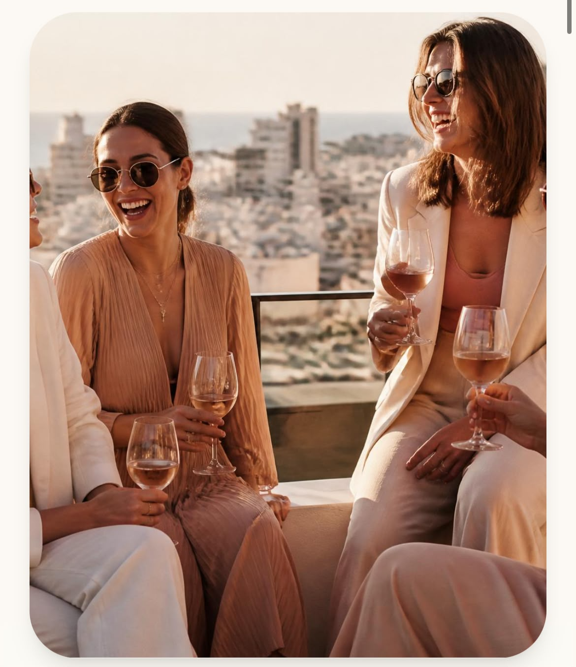 Women together at a Belle Aviv rooftop event in Tel Aviv